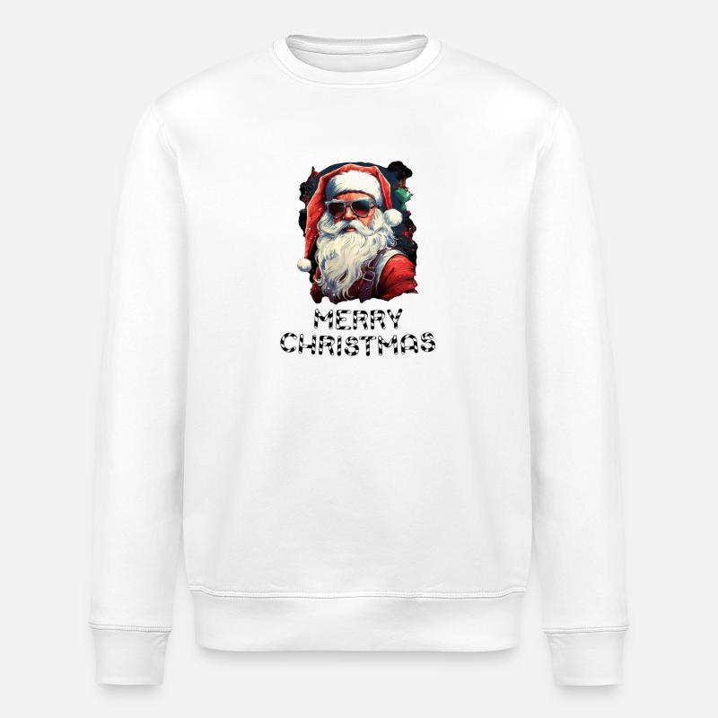 Weihnachtsmann - Marry Christmas - Stanley/Stella Unisex Bio-Sweatshirt ROLLER - Weiß