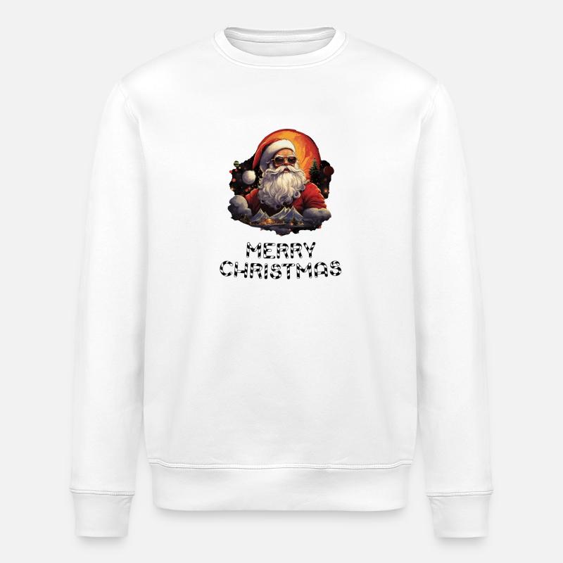 Weihnachtsmann - Marry Christmas - Stanley/Stella Unisex Bio-Sweatshirt ROLLER - Weiß