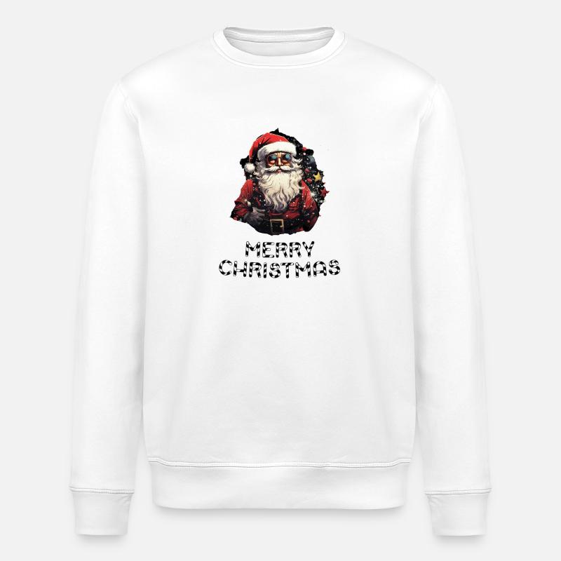 Père Noël - Marry Christmas - Sweat bio ROLLER Stanley/Stella Unisexe - blanc