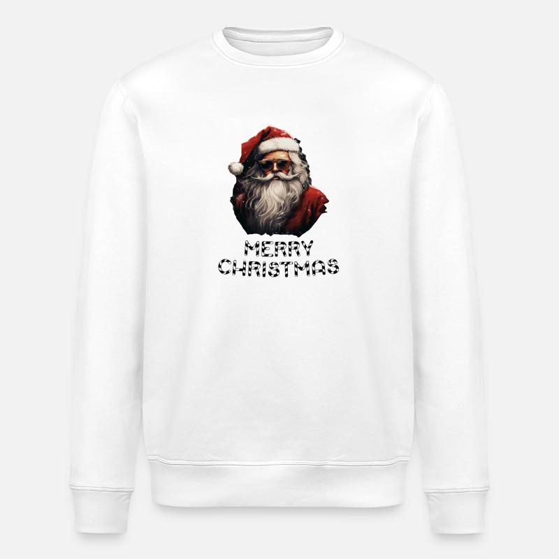 Weihnachtsmann - Marry Christmas - Stanley/Stella Unisex Bio-Sweatshirt ROLLER - Weiß