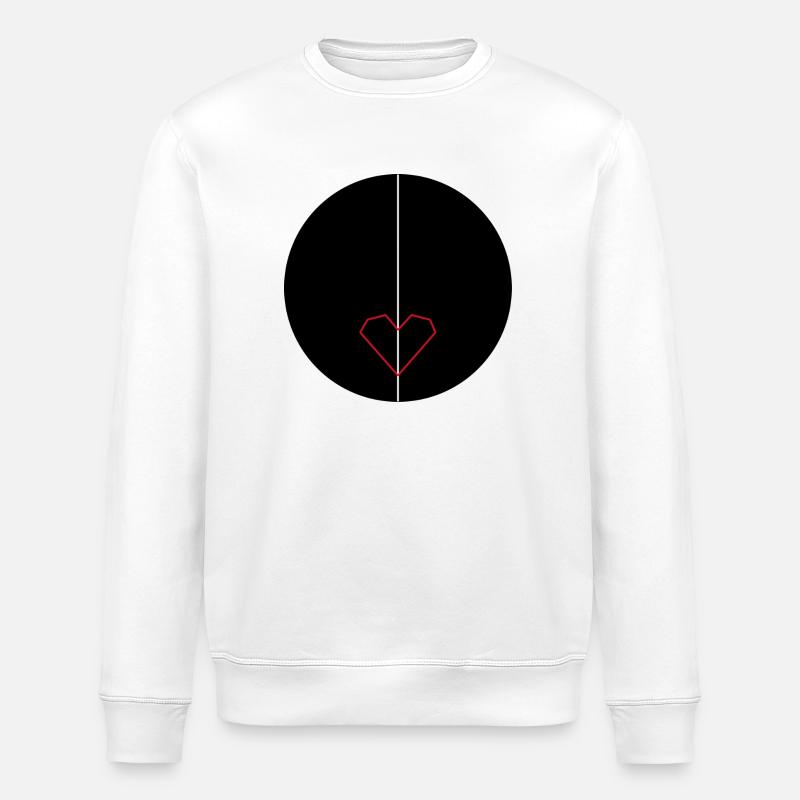 Black_heart, oder doch ein rotes ? - Stanley/Stella Unisex Bio-Sweatshirt ROLLER - Weiß
