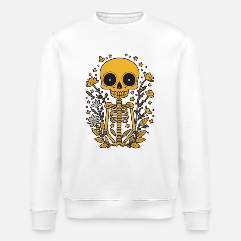 Skelett - Stanley/Stella Unisex Bio-Sweatshirt ROLLER - Weiß