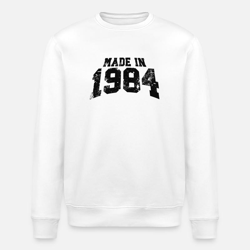 Made in 1984 - Stanley/Stella Unisex Bio-Sweatshirt ROLLER - Weiß