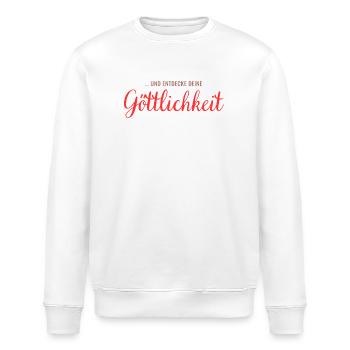 ... and discover your divinity - Stanley/Stella ROLLER Unisex Organic Sweatshirt - white - Front - Nik (191cm)