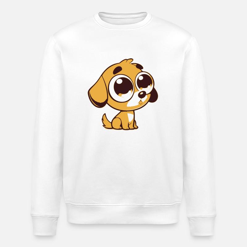 Karikatur Hund - Stanley/Stella Unisex Bio-Sweatshirt ROLLER - Weiß
