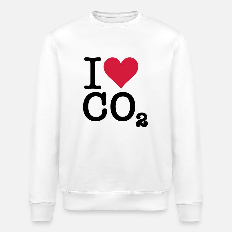 Je aime CO2 - Sweat bio ROLLER Stanley/Stella Unisexe - blanc