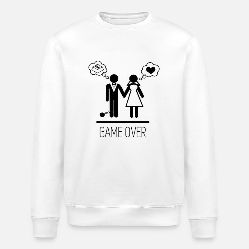 Game over - Junggesellenabschied Junggesellinnenab - Stanley/Stella Unisex Bio-Sweatshirt ROLLER - Weiß