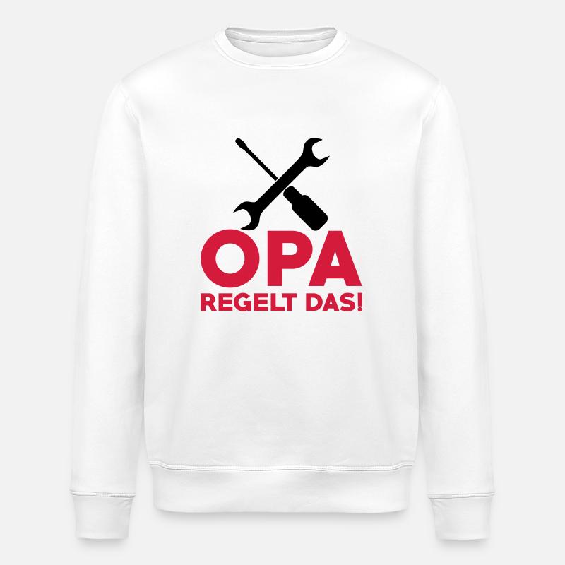 Opa regelt das - Stanley/Stella Unisex Bio-Sweatshirt ROLLER - Weiß