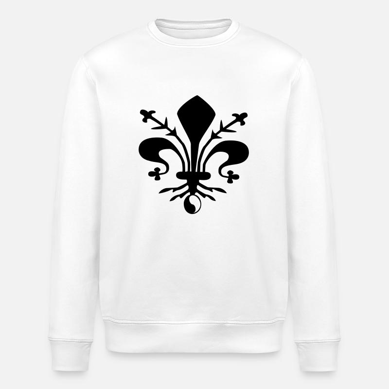 ying yang royal lily - Stanley/Stella ROLLER Unisex Organic Sweatshirt - white