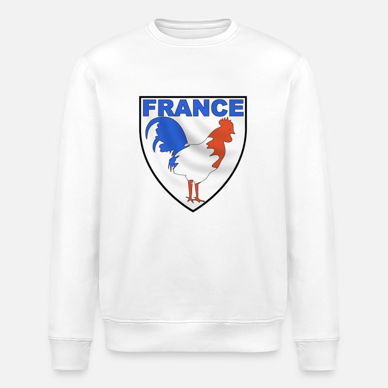 coq_france_design_01 - Stanley/Stella Unisex Bio-Sweatshirt ROLLER - Weiß