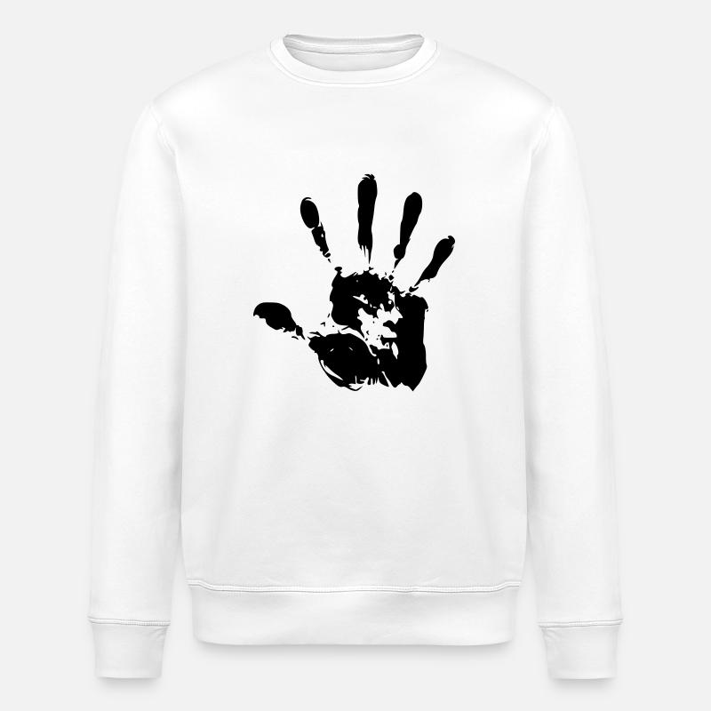 black_hand - Stanley/Stella Unisex Bio-Sweatshirt ROLLER - Weiß