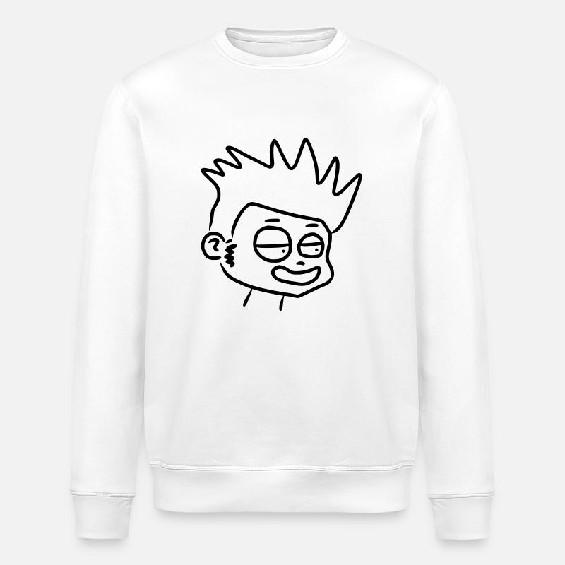 Lachendes Comic Kind - Stanley/Stella Unisex Bio-Sweatshirt ROLLER - Weiß