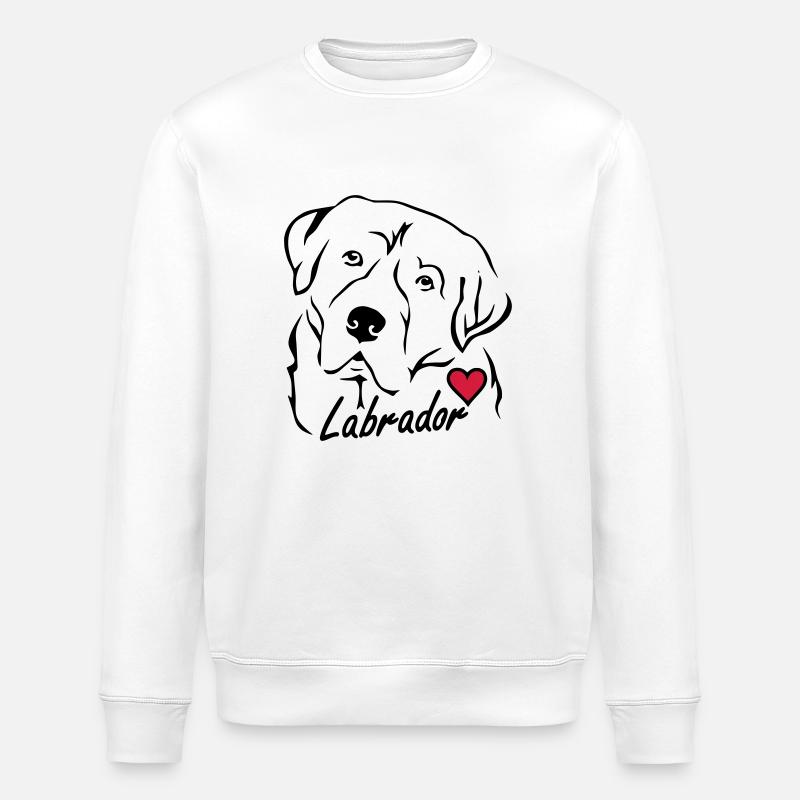 Labrador ❤ - Stanley/Stella Unisex Bio-Sweatshirt ROLLER - Weiß