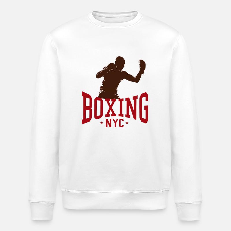 Boxe NYC - Sweat bio ROLLER Stanley/Stella Unisexe - blanc
