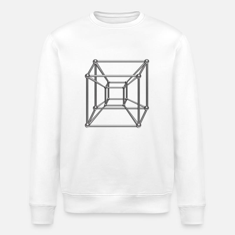TESSERACT, Hypercube 4D, digital, Symbol - - Sweat bio ROLLER Stanley/Stella Unisexe - blanc