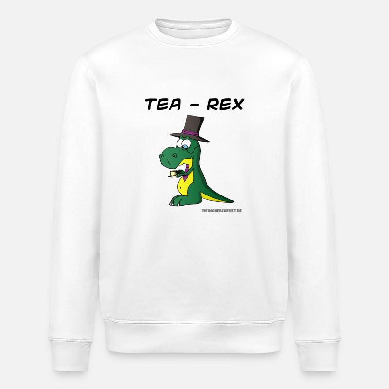 Tea-Rex - Stanley/Stella Unisex Bio-Sweatshirt ROLLER - Weiß