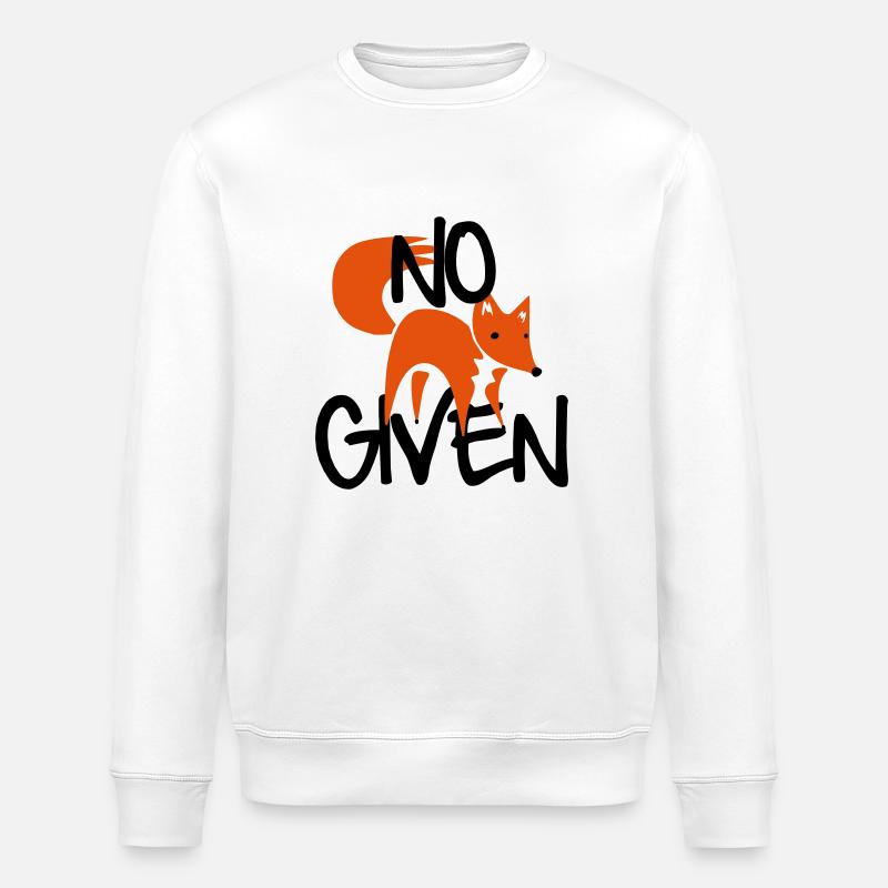 No Fox Given - Stanley/Stella ROLLER Unisex Organic Sweatshirt - white