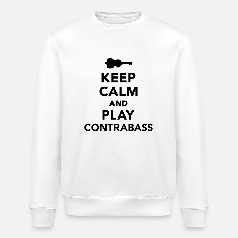 Kontrabass - Stanley/Stella Unisex Bio-Sweatshirt ROLLER - Weiß