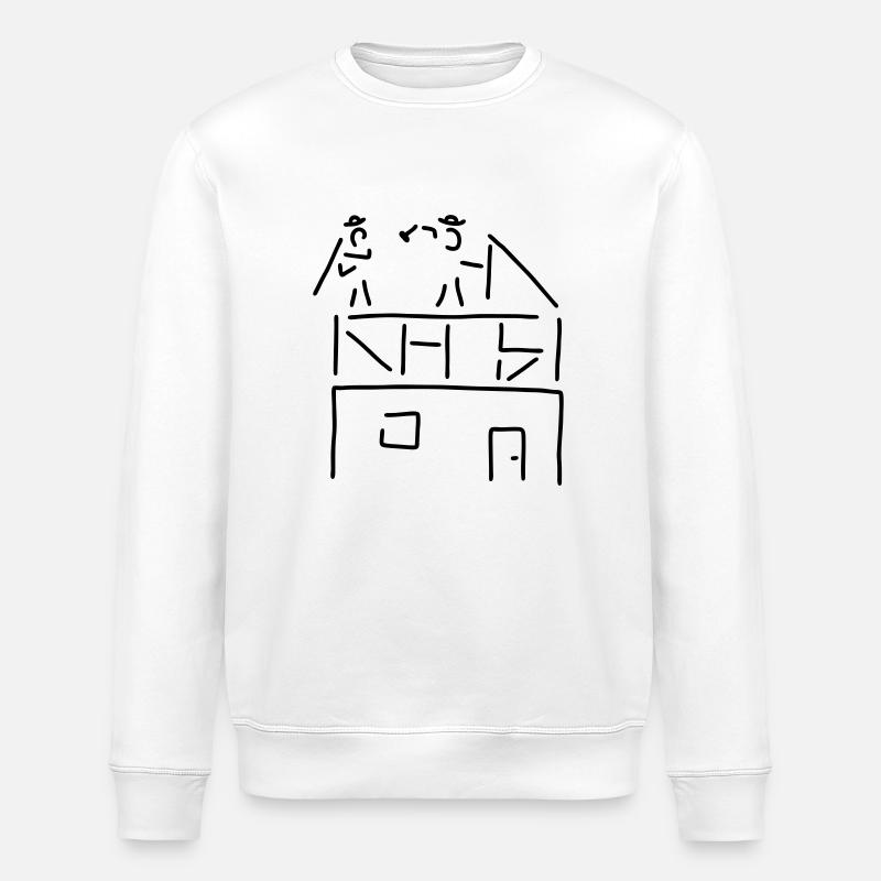 zimmermann bei hausbau - Stanley/Stella Unisex Bio-Sweatshirt ROLLER - Weiß