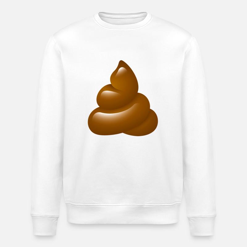 Smiley Poo - Sweat bio ROLLER Stanley/Stella Unisexe - blanc