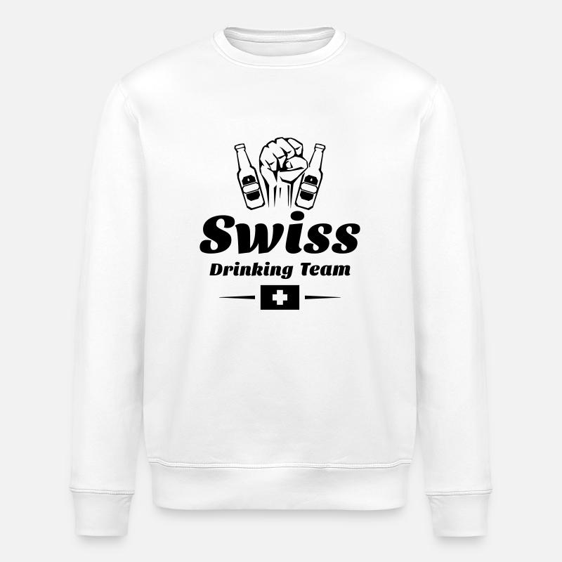 drinking team swiss - Stanley/Stella Unisex Bio-Sweatshirt ROLLER - Weiß