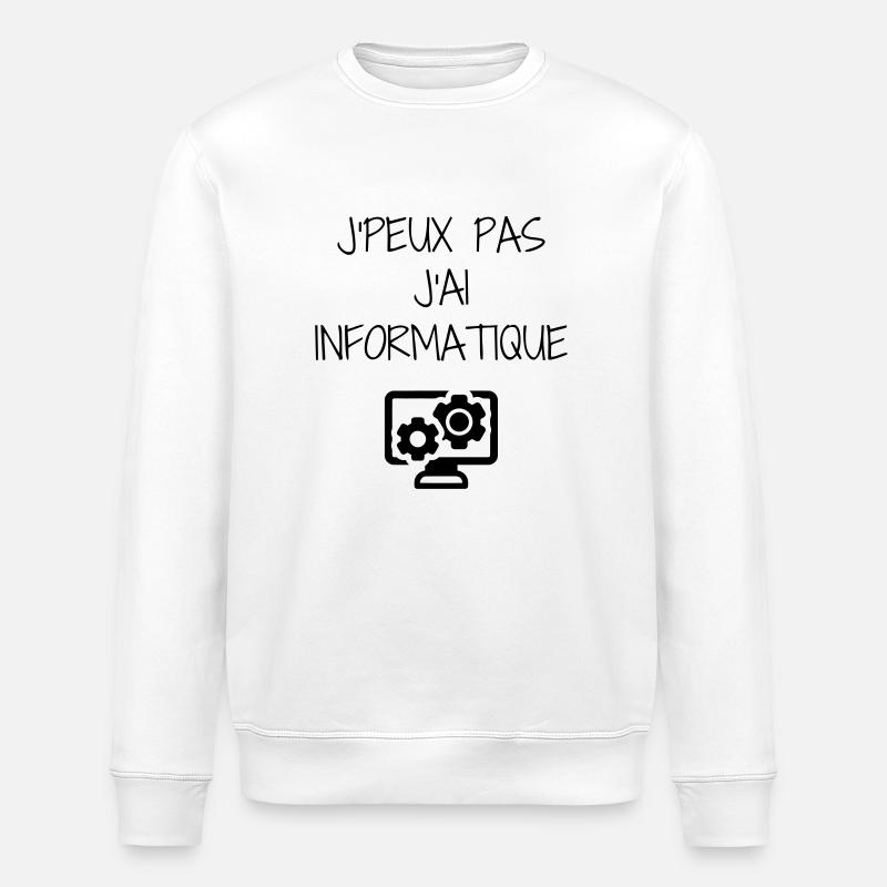 Computer / Informatiker / Aussenseiter / Ingenieur - Stanley/Stella Unisex Bio-Sweatshirt ROLLER - Weiß