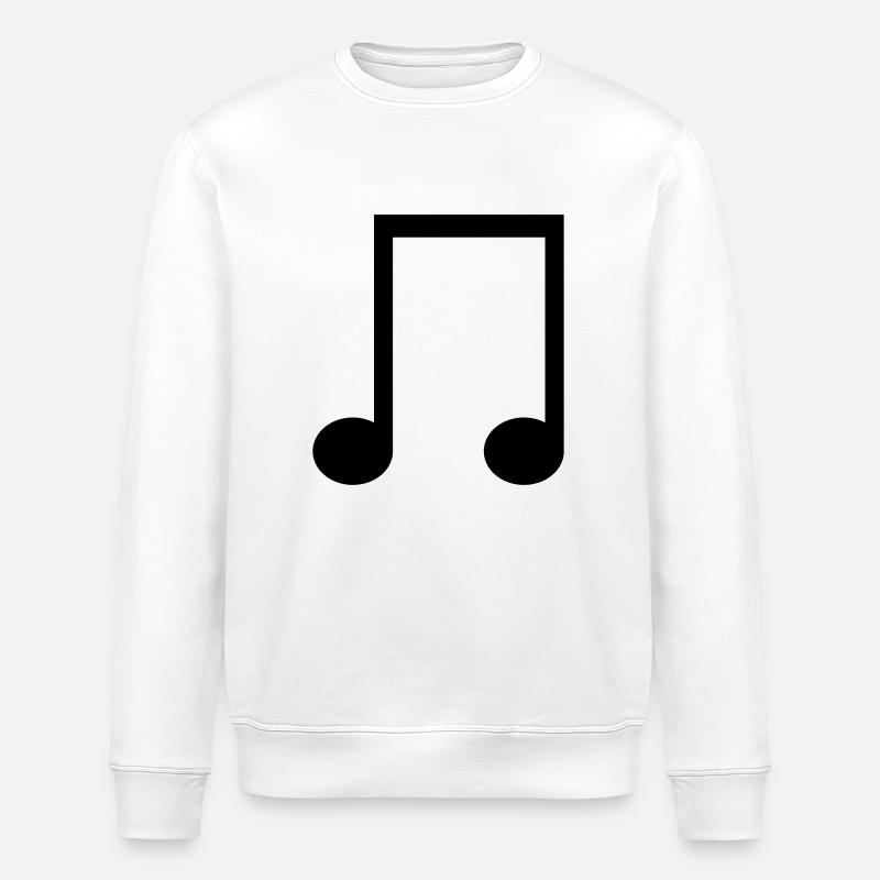 Achtelnote Symbol zum selbst gestalten - Stanley/Stella Unisex Bio-Sweatshirt ROLLER - Weiß
