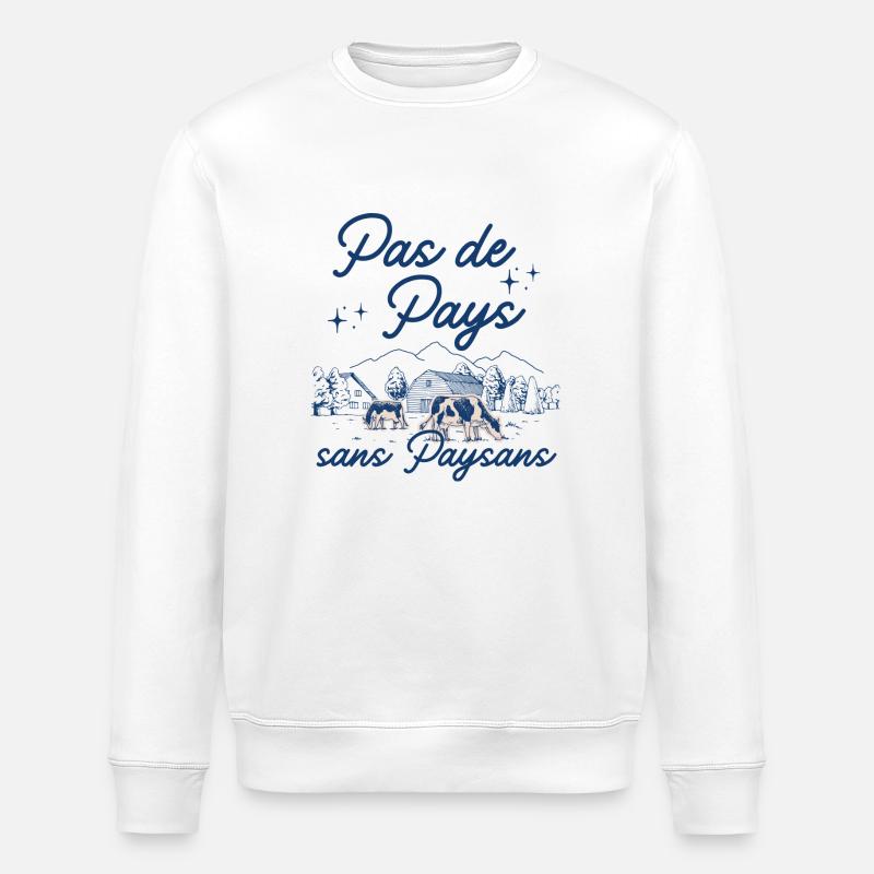Pas de pays sans paysans - Sweat bio ROLLER Stanley/Stella Unisexe - blanc