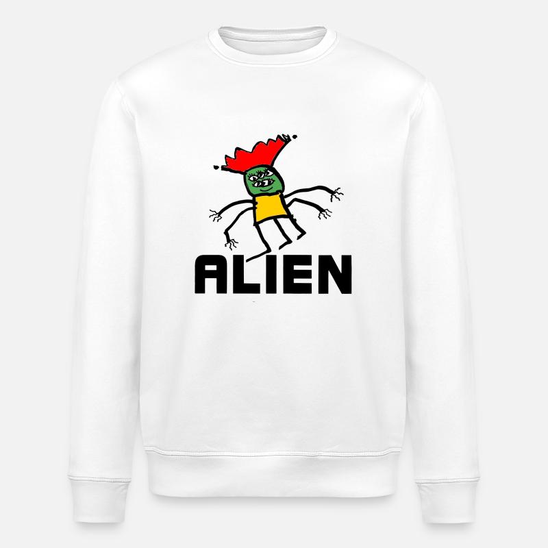 Außerirdischer - Stanley/Stella Unisex Bio-Sweatshirt ROLLER - Weiß
