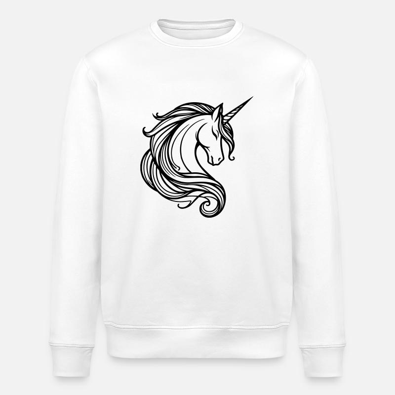 Licorne - Sweat bio ROLLER Stanley/Stella Unisexe - blanc