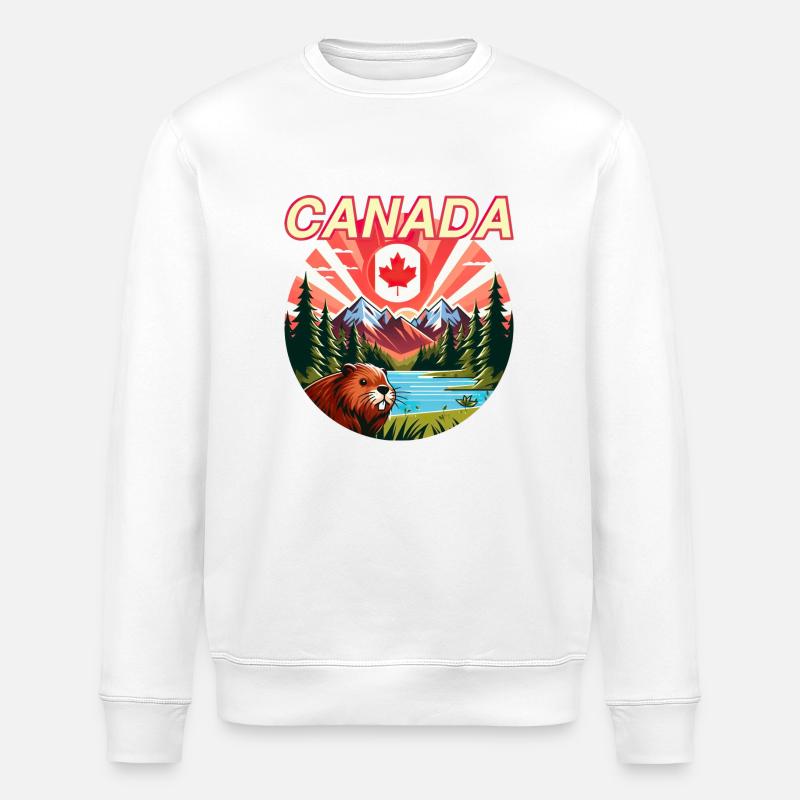 Canada Bieber 5 - Sweat bio ROLLER Stanley/Stella Unisexe - blanc