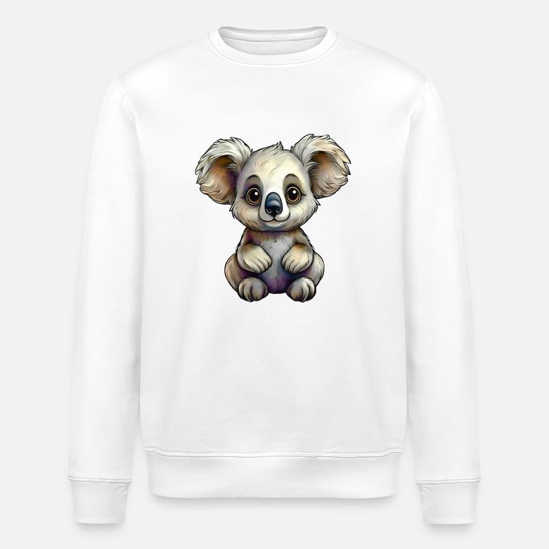 Tiny Koala - Stanley/Stella ROLLER Unisex Organic Sweatshirt - white