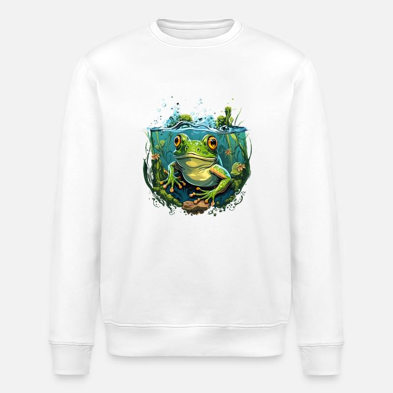 GRENOUILLE - Sweat bio ROLLER Stanley/Stella Unisexe - blanc