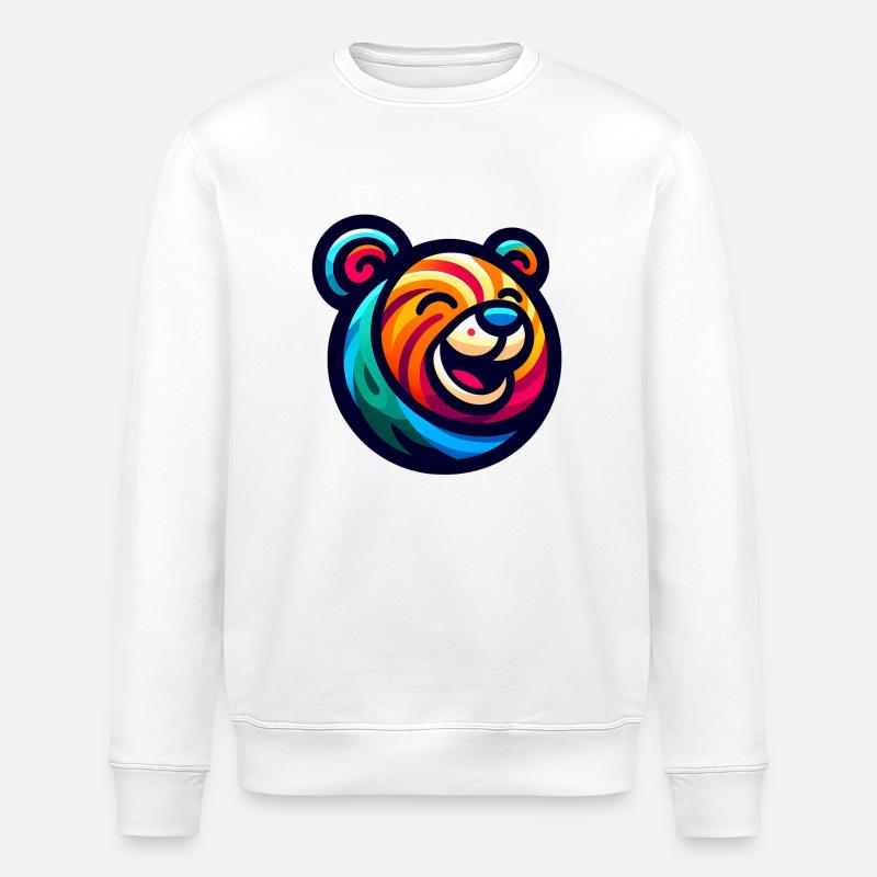 Funny Bear - Stanley/Stella Unisex Bio-Sweatshirt ROLLER - Weiß