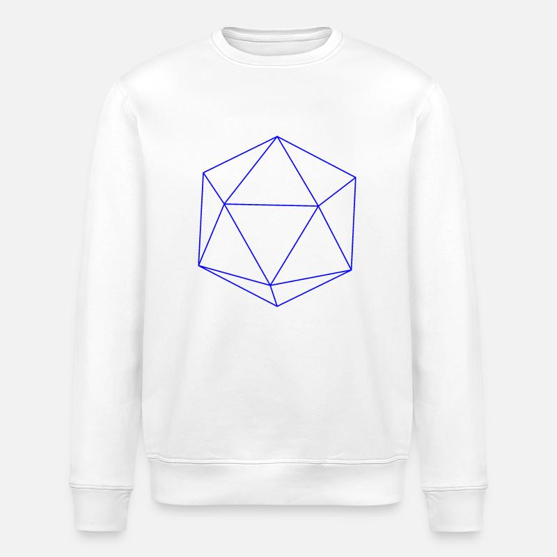 Himmlischer Ikosaeder - Stanley/Stella Unisex Bio-Sweatshirt ROLLER - Weiß