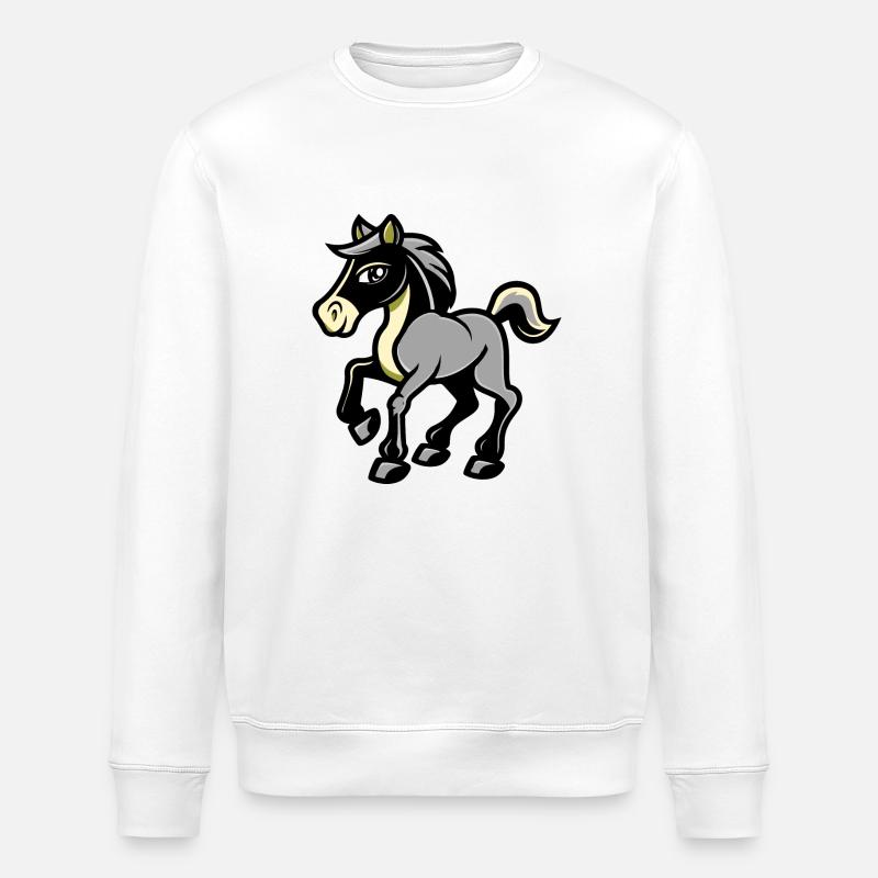 horse - Stanley/Stella Unisex Bio-Sweatshirt ROLLER - Weiß