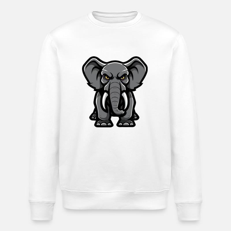 éléphant - Sweat bio ROLLER Stanley/Stella Unisexe - blanc