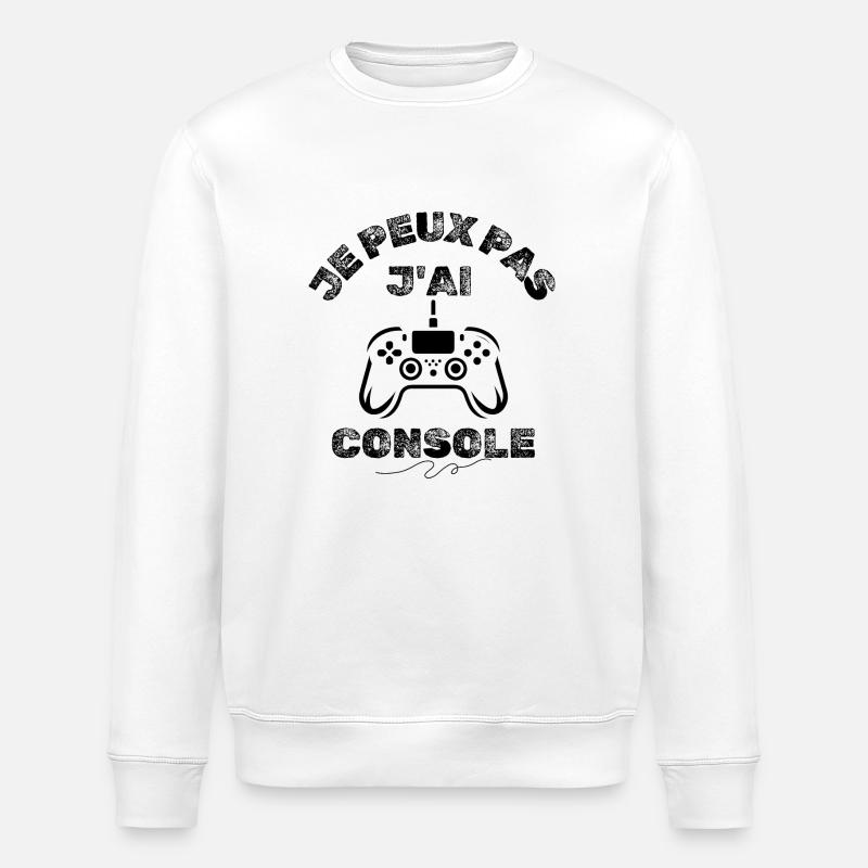 I can't I have Console - Stanley/Stella ROLLER Unisex Organic Sweatshirt - white