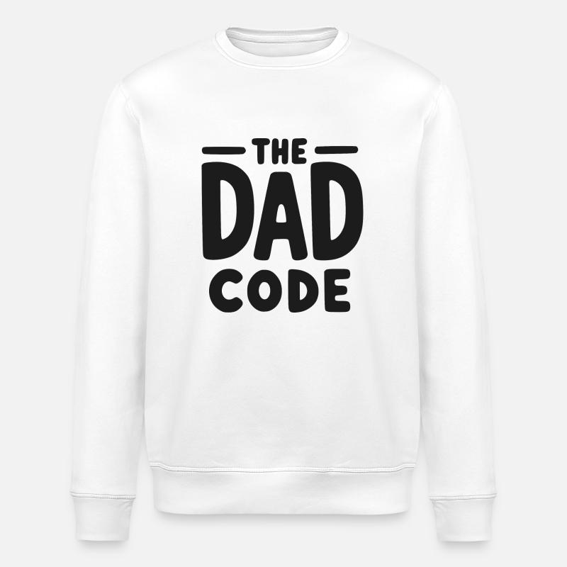 The Dad Code - Stanley/Stella ROLLER Unisex Organic Sweatshirt - white