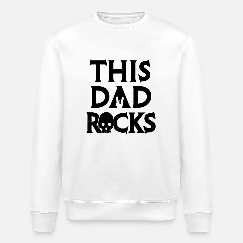 Rockin' Dad - Stanley/Stella Unisex Bio-Sweatshirt ROLLER - Weiß
