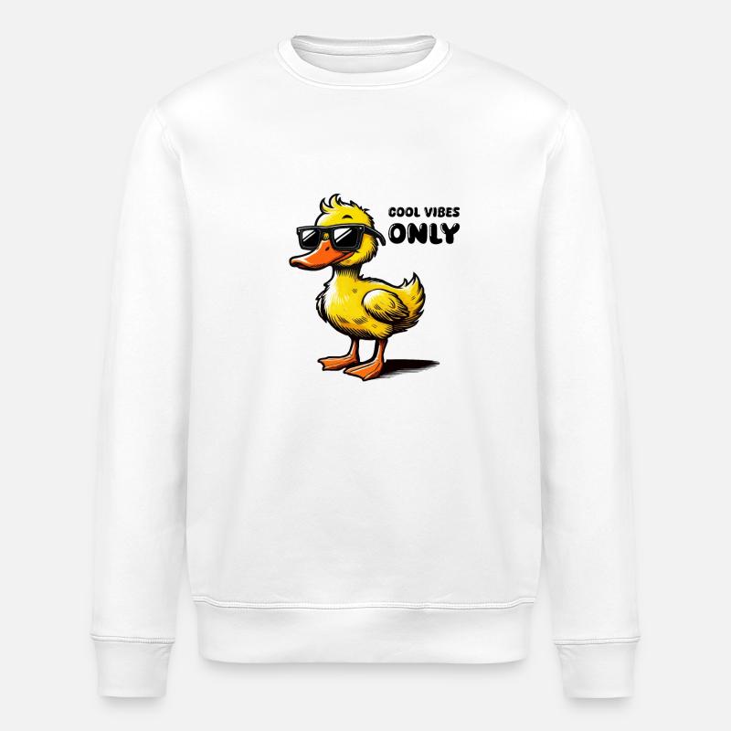 Duck Comic - Stanley/Stella ROLLER Unisex Organic Sweatshirt - white