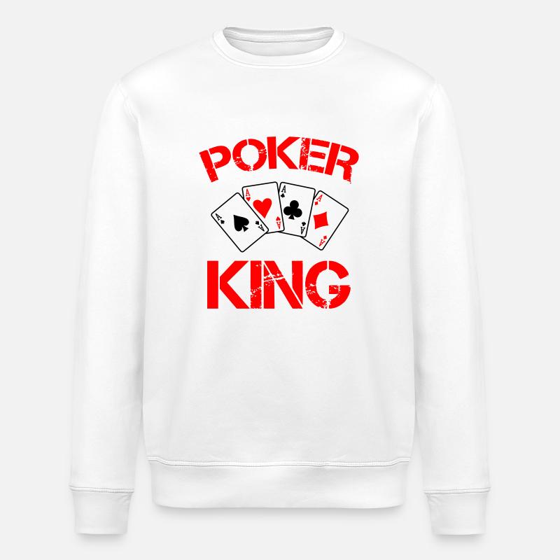 Roi du poker - Sweat bio ROLLER Stanley/Stella Unisexe - blanc