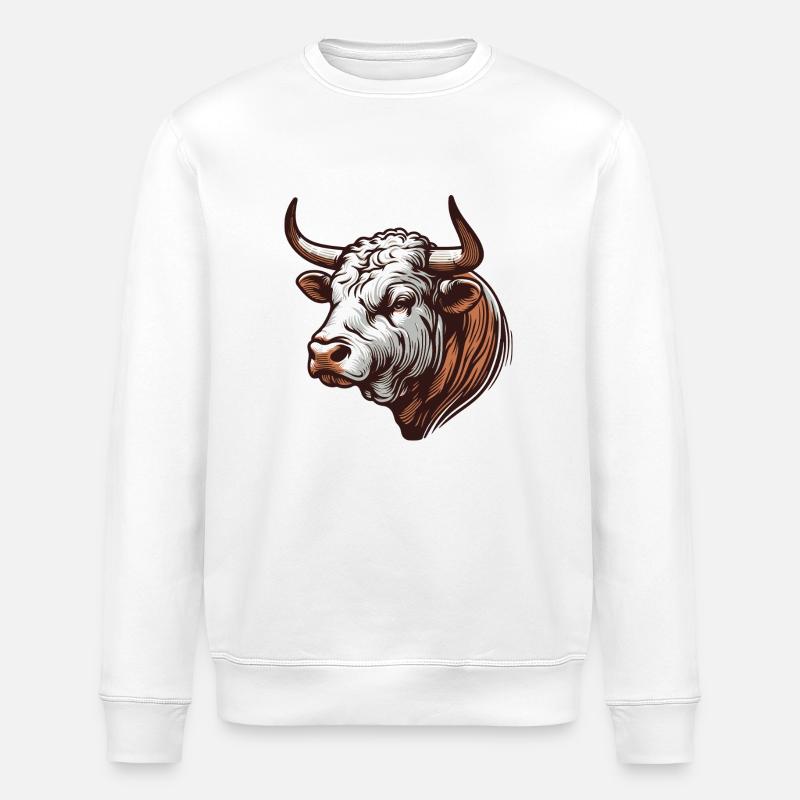 Bull - Stanley/Stella ROLLER Unisex Organic Sweatshirt - white