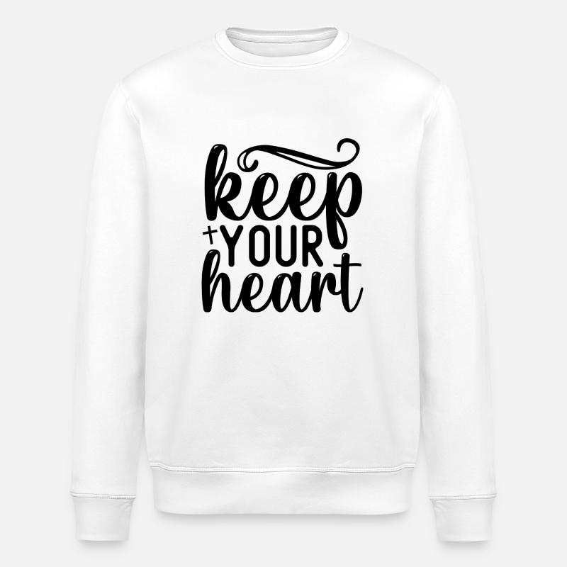 keep your heart - Stanley/Stella Unisex Bio-Sweatshirt ROLLER - Weiß