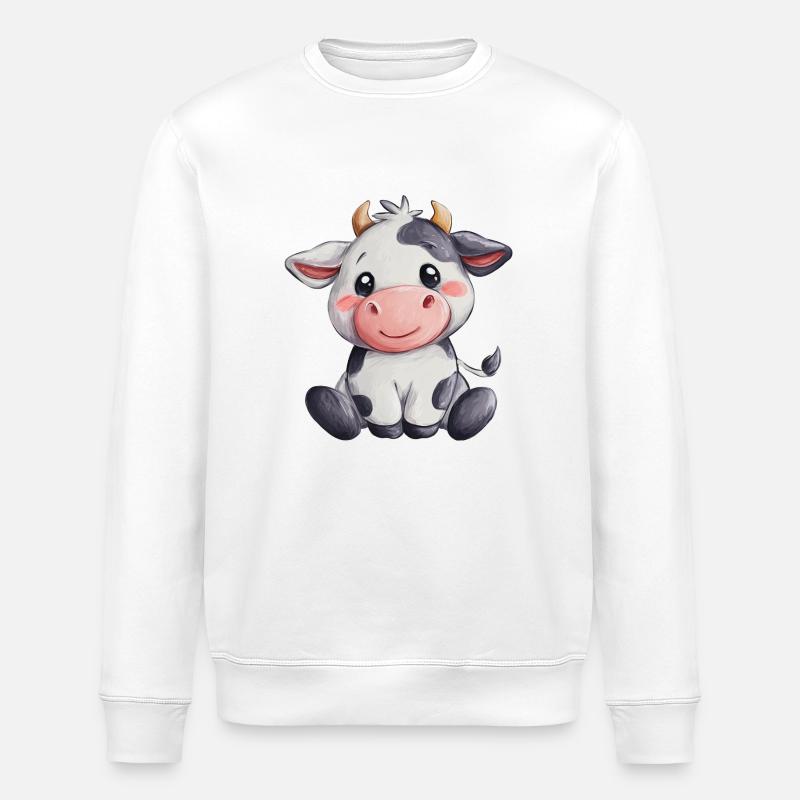 Mignon bébé vache - Sweat bio ROLLER Stanley/Stella Unisexe - blanc