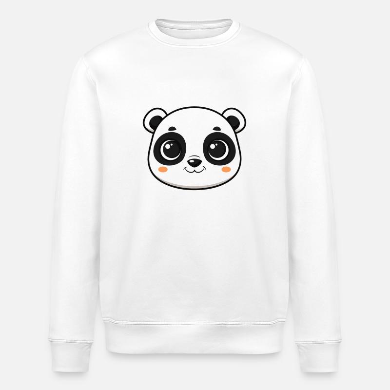 Tête de panda mignon - Sweat bio ROLLER Stanley/Stella Unisexe - blanc
