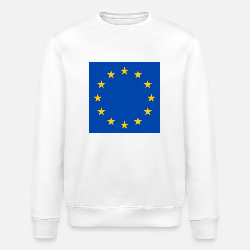 Drapeau de l’Europe - Sweat bio ROLLER Stanley/Stella Unisexe - blanc