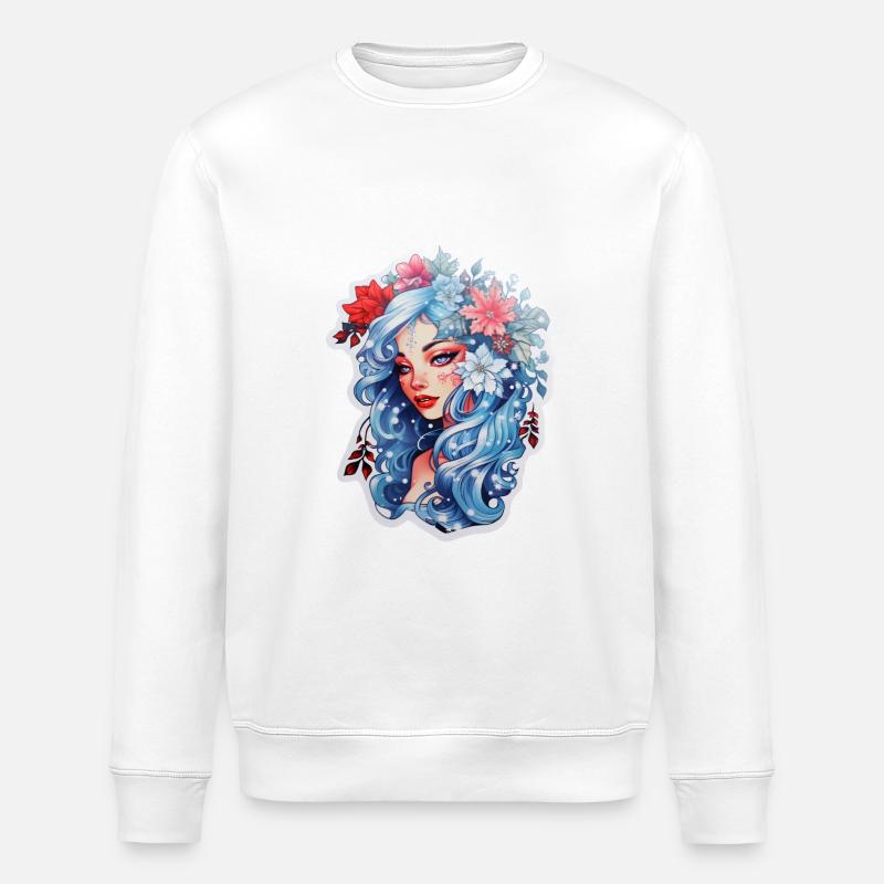Wintermädchen - Stanley/Stella Unisex Bio-Sweatshirt ROLLER - Weiß