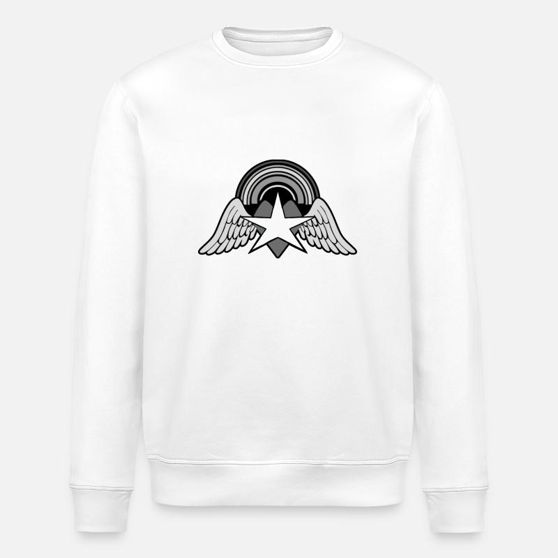 Design Himmelswunder - BlackNWhite - Stanley/Stella Unisex Bio-Sweatshirt ROLLER - Weiß