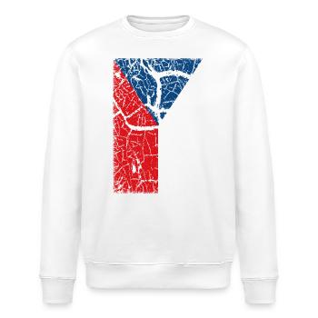 Tschechien - Stanley/Stella Unisex Bio-Sweatshirt ROLLER - Weiß - Vorne - Nik (191cm)